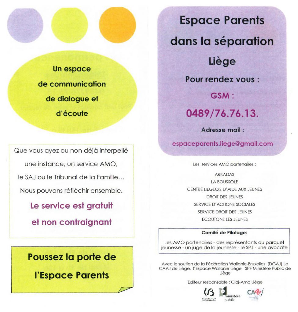 Espace Parents dans la séparation - Liège - AMO